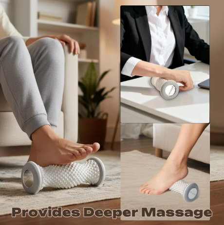ReliefRoll Pro Foot Massage Roller for Plantar Fasciitis, Heel & Arch Pain Relief