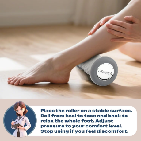 ReliefRoll Pro Foot Massage Roller for Plantar Fasciitis, Heel & Arch Pain Relief