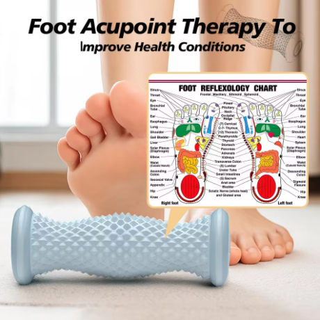 ReliefRoll Pro Foot Massage Roller for Plantar Fasciitis, Heel & Arch Pain Relief