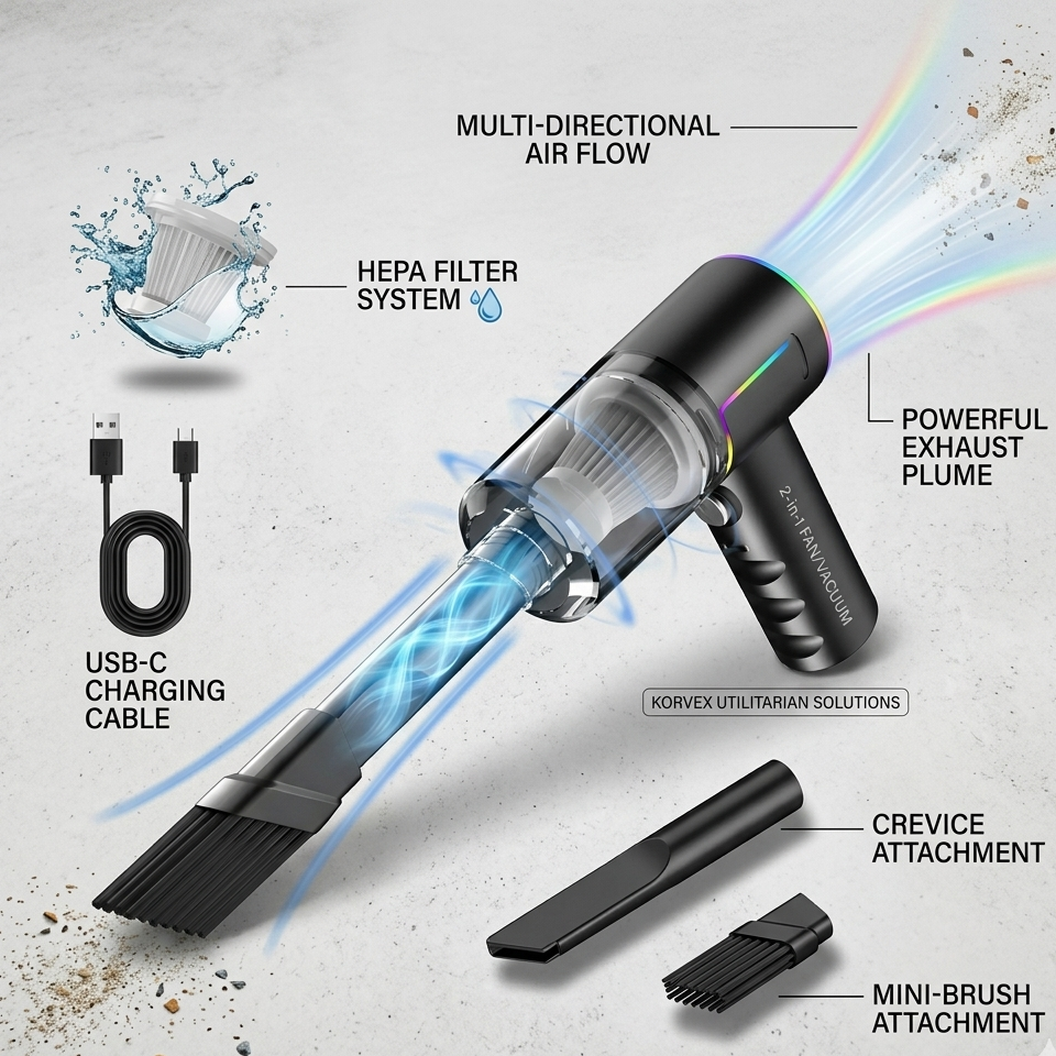 9000Pa ProVac  High-Power Portable Vacuum for Instant Cleaning Anywhere
