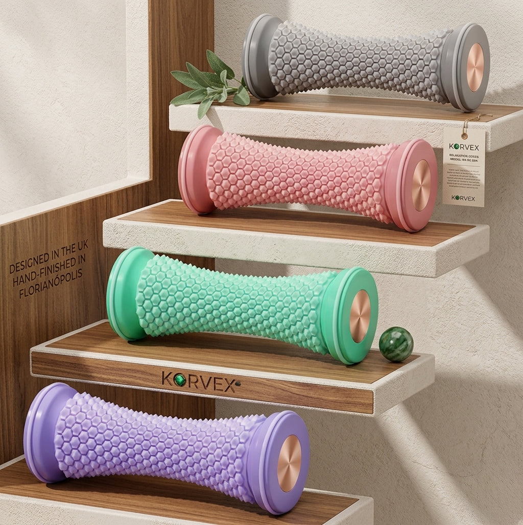 ReliefRoll Pro Foot Massage Roller for Plantar Fasciitis, Heel & Arch Pain Relief